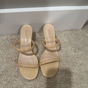 SCHUTZ Women's Beige Braided Sandals